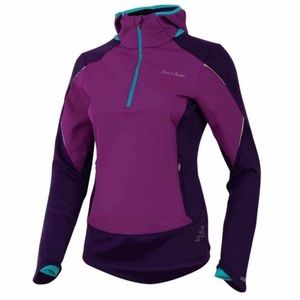 Pear Izumi Elite Thermal Women‎ Medium Cycling Hoodie Sweater 1/4 Zipper